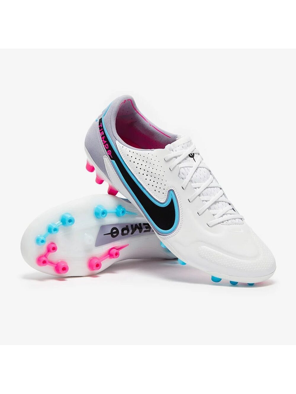 NEW Nike Tiempo Legend IX Elite AG-Pro White/Black/Baltic Blue/Pink Blast /M 9.5